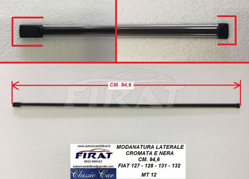 MODANATURA LATERALE FIAT 127-128-131-132 CM.94,6 (MT12)